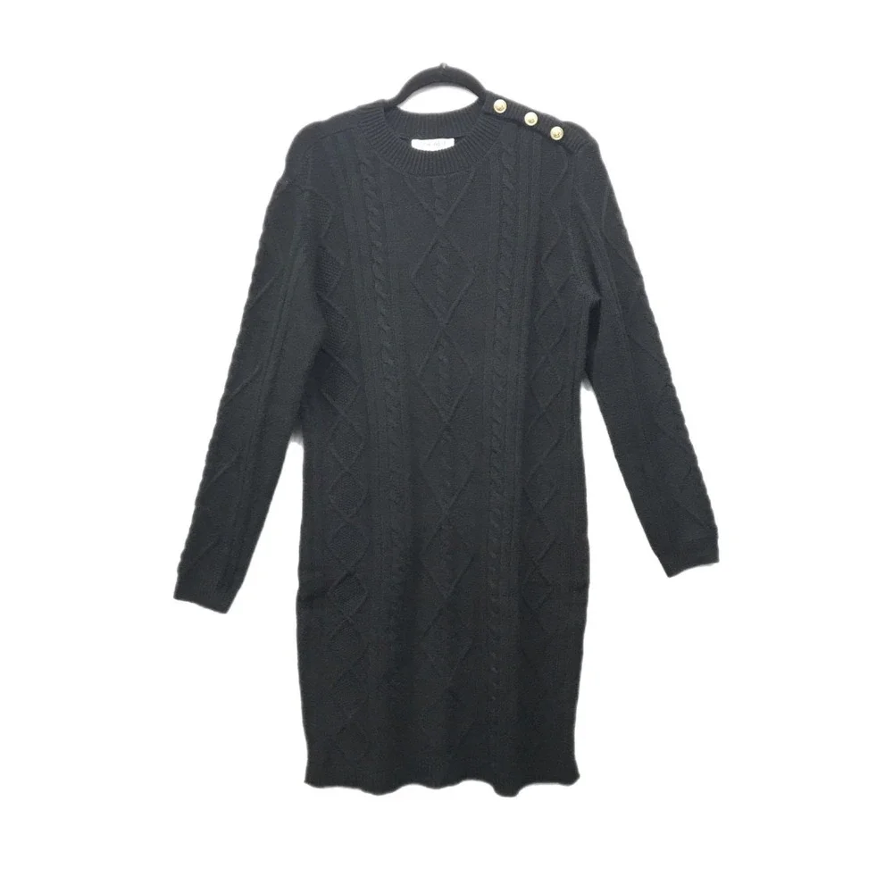nine west sweater dress Women's Crewneck Rounded neckline Nine West Women's Mini Sweater